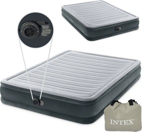 Nafukovací matrac s automatickou pumpou DELUXE III sivá