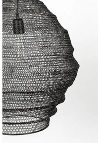 Čierne závesné svietidlo White Label Lena, ø 48 cm