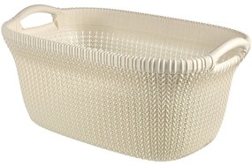 Béžový plastový kôš na bielizeň 40 l Knit – Curver