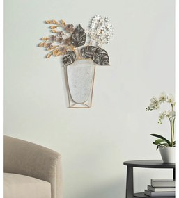 Kovová nástenná dekorácia 45,5x53 cm Floral – Mauro Ferretti