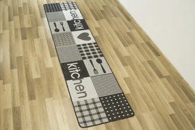 Protišmykový kuchynský koberec / behúň Flex 19053/08 tmavosivý