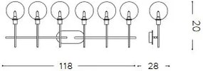 IDEAL LUX Bodové LED stropné osvetlenie MARACAS, 180cm