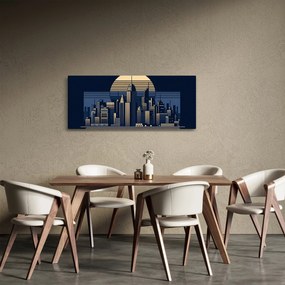 Obraz – Geometrické mesto (120x50 cm)