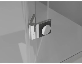 Mexen Lunar L, 1-krídlový sprchový kút, pravý, 95 x 80 cm, 8mm číre sklo, chrómový profil, 834L-095-080-01-00-P