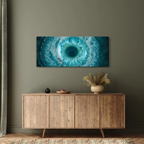 Obraz mora s loďkou (120x50 cm)