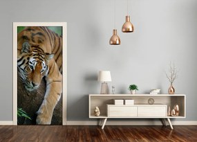 Samolepiace fototapety na dvere tiger na strome 95x205 cm