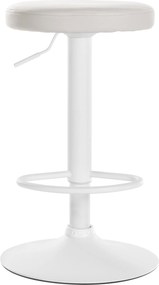 Barová stolička Ponte - koženka, biely rám - Biela