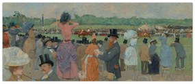 Obraz - Jean-Louis Forain, The Races at Longchamp, reprodukcia (120x50 cm)