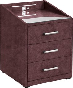 XXXLutz NOČNÝ STOLÍK, baklažánová, 47/61/46 cm MID.YOU - Online Only spálne - 002220036302