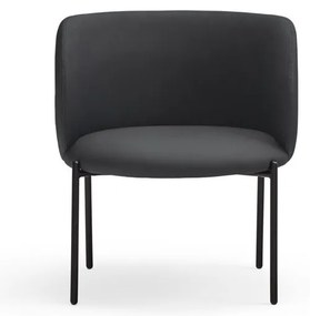 Čierne kreslo z imitácie kože Mogi - Teulat