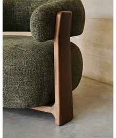 Zelené ženilkové kreslo Granite – Kave Home