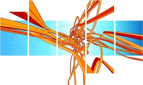 Obraz - Prepletené čiary, abstrakcie (150x105 cm)