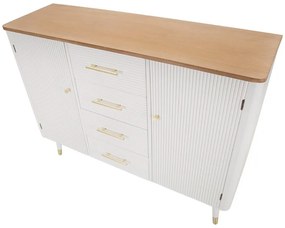 Dizajnová komoda Gerlinde 117 cm biela