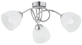 Prisadený luster SEYLA 3xE27/60W/230V lesklý chróm/biela