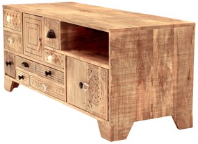 furniture-nabytek.cz - TV stolík rustikálny z dreva mango 120x50x45