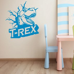 Veselá Stena Samolepka Dinosaurus T-REX Farba: modrá, Veľkosť: 60 x 65 cm