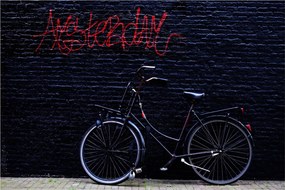 Obraz bicykla v Amsterdame (90x60 cm)