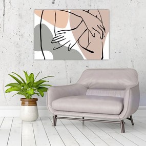 Obraz - Woman body line art N⁰2 (90x60 cm)