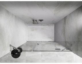 Mexen Lunar, pravé otočné sprchové dvere 135 cm, číre sklo, chrómový profil, 834S-135-050-01-00-P