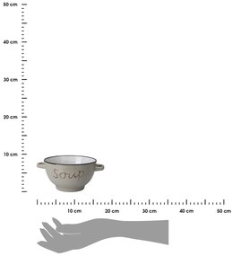 Kameninová miska na polievku Soup 650 ml béžová
