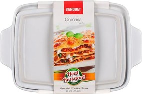 Forma zapekacia obdĺžniková s vekom CULINARIA White 28 x 18 cm