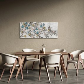 Obraz- Na vetve - abstraktné (120x50 cm)