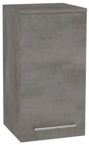 Mereo, Mereo Bino kúpeľňová skrinka horná 63 cm, ľavá, Multidecor, Betón tmavosivý, MER-CN695BET2