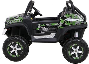 Ramiz Mercedes Benz Unimog pre deti farba Moro + 4x4 + diaľkové ovládanie + nosič batožiny + bezplatné štartovanie + rádio MP3 + LED