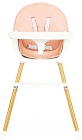 Detská ružová stolička na kŕmenie 2v1