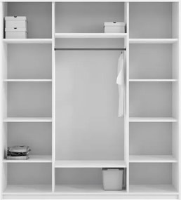 Moderná šatníková skriňa NICEA 160 – Hlínová béžová