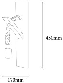 Nástenné svietidlo EREBOS 1xE27/40W/230V hnedé
