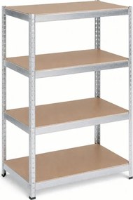 Akcia 5x Regál 150x70x30 cm pozinkovaný 4-policový, nosnosť 700 kg
