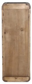 furniture-nabytek.cz - Masívna kúpeľňová skrinka Dingle z recyklovanej borovice a MDF, lakovaná, prírodná / šedá – 40×25×110 cm