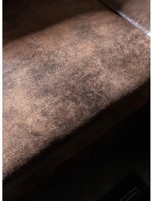 Hnedá rozkladacia rohová pohovka z imitácie kože (pravý roh) Lofty Lilly – Miuform