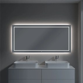 VILLEROY &amp; BOCH Finion zrkadlo s LED osvetlením (so stenovými svietidlami), 1600 x 45 x 750 mm, G6001600