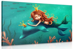 Obraz morská víla s delfínom - 120x80