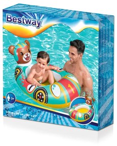 Lean Toys Bestway detský nafukovací čln – medvedík 34170