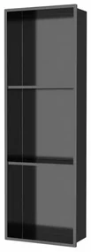 POLYSAN 1301-27B Inserta zapustená polica do obkladu, 27 x 81 cm, nehrdz. oceľ, antracit