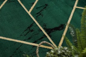 Koberec EMERALD exkluzívny 1012 glamour, styl geometrický, marmur fľaškovo zelený / zlatý