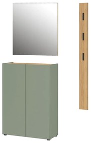 Svetlozelená predsieňová zostava v dekore duba 104x200x33 cm Alviano – Germania