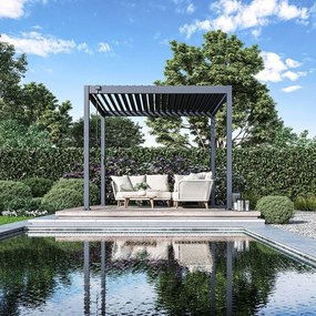 Bioklimatická pergola ECO 3x3 m, oceľ - voľne stojaca