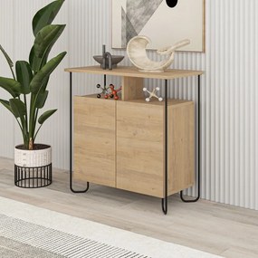 Skrinka v dekore duba v prírodnej farbe 80x80 cm Dilly – Marckeric