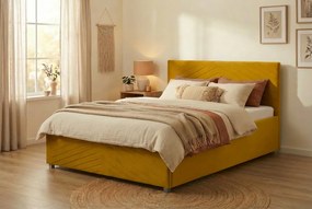 Postel VEGA 120x200 cm Žltá S matracom