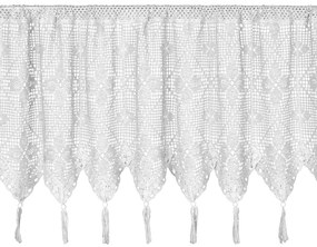 KRÁTKA ZÁCLONA NA PÁSKE MARTHA 150X60 CM BIELA