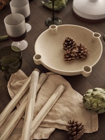 ferm LIVING Kónická sviečka DRYP 30 cm, sada 2 ks, teple šedá