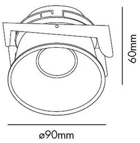 FARO 02200503 - Kúpeľňové podhľadové svietidlo FRESH 1xGU10/50W/230V IP44