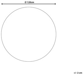 Detský bavlnený koberec so vzorom dúhy ø 120 cm viacfarebný GORISA Beliani