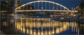 Obraz mosta s fontánou (120x50 cm)