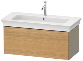 DURAVIT White Tulip závesná skrinka pod umývadlo, 1 zásuvka, 984 x 458 x 410 mm, dub prírodný masív/kameňovo šedá vysoký lesk, WT42420H5H2