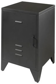 Čierny kovový detský nočný stolík BRONXX – Vipack